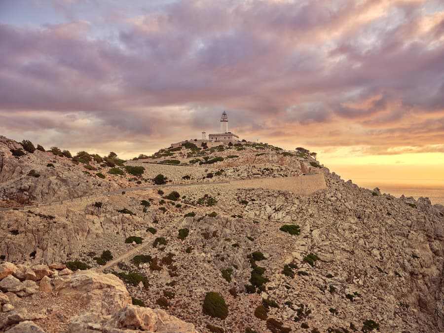 Road to the Faro de Formentor lighthouse in the north of Mallorca