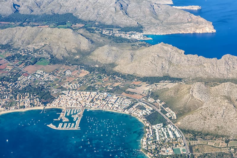 Vista aérea Puerto Pollensa