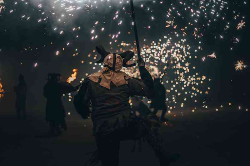 Demoni in Sant Antoni with fire