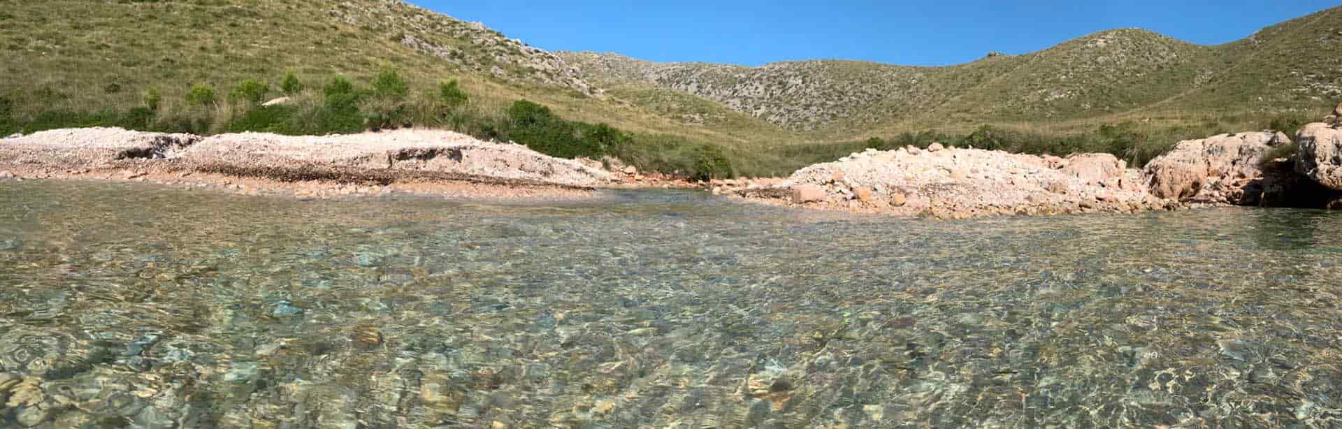 Es Caló" beach after Punta de l'Avançada in Pollença